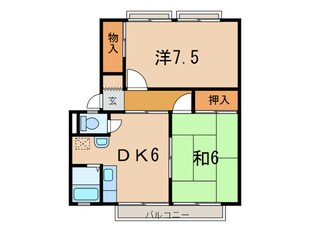 メゾンドブランシュールⅠの物件間取画像